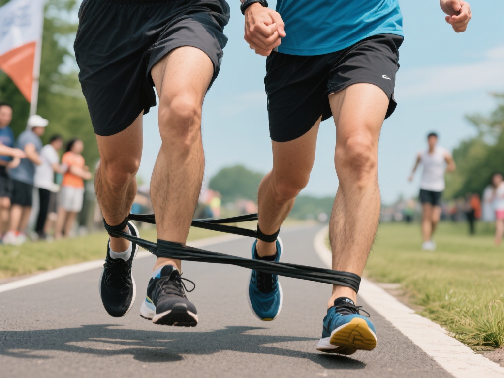 双人协作跑步：两人绑腿共同完成一段赛程，虽然看似简